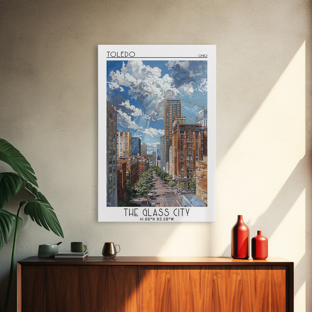 Toledo Travel Poster, Canvas Print, Travel Prints, Landscape Art, Travel Wall Art, Retro Travel Poster, Vintage Travel, Poster Print