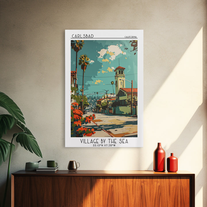 Carlsbad California Travel Poster, Canvas Print, Poster Print, Travel Wall Art, City Travel Poster, Gallery Wall Set, City Art Print