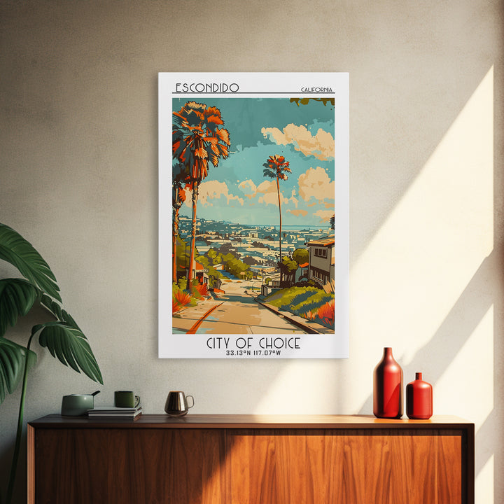 Escondido Travel Poster, Canvas Print, Poster Print, Travel Wall Art, Vintage Posters, Travel Posters, Fine Art Print, Landscape Art
