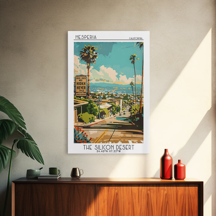 Hesperia California Travel Poster, Canvas Print, Poster Print, Travel Wall Art, Travel Print, Vintage Travel Art, City Travel Poster