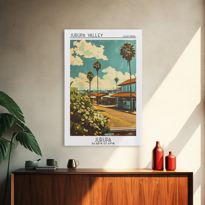 Jurupa Valley California Travel Poster, Canvas Print, Retro Travel Poster, City Wall Art, Minimalist Poster, Travel Print, Art Print