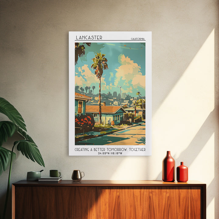 Lancaster Travel Poster, Canvas Print, Travel Prints, Landscape Art, City Travel Poster, Travel Decor, Travel Print, Travel Wall Art