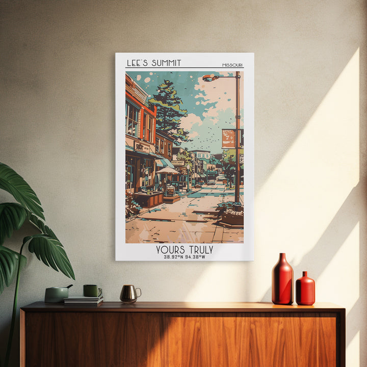 Lees Summit Travel Poster, Canvas Print, City Travel Poster, Travel Wall Art, Travel Posters, Wall Art, Retro Wall Art, Poster Print