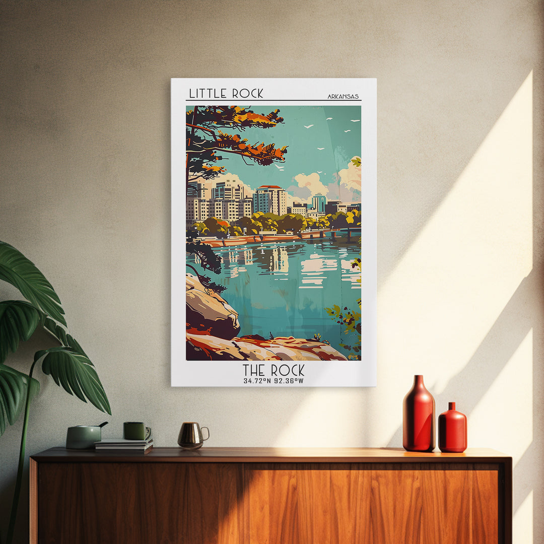 Little Rock Arkansas Travel Poster, Canvas Print, Poster Print, Travel Wall Art, Travel Wall Decor, Gallery Wall Set, Retro Wall Art