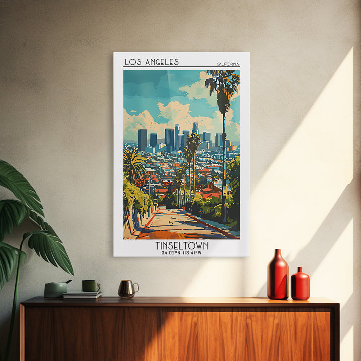Los Angeles California Travel Poster, Canvas Print, Poster Print, Travel Wall Art, Modern Wall Decor, Gallery Wall Set, Travel Print