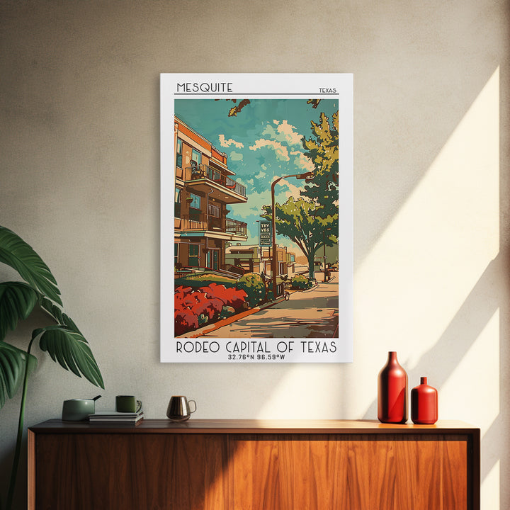 Mesquite Texas Travel Poster, Canvas Print, City Travel Poster, Travel Wall Art, Minimalist Poster, Travel Prints, Home Office Decor