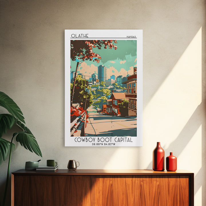 Olathe Travel Poster, Canvas Print, Travel Wall Art, City Wall Art, City Art Print, Wall Art, City Travel Poster, Vintage Travel Art