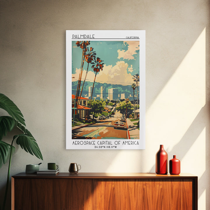 Palmdale California Travel Poster, Canvas Print, Poster Print, Travel Wall Art, City Wall Art, Wanderlust Gift, Vintage Travel Print