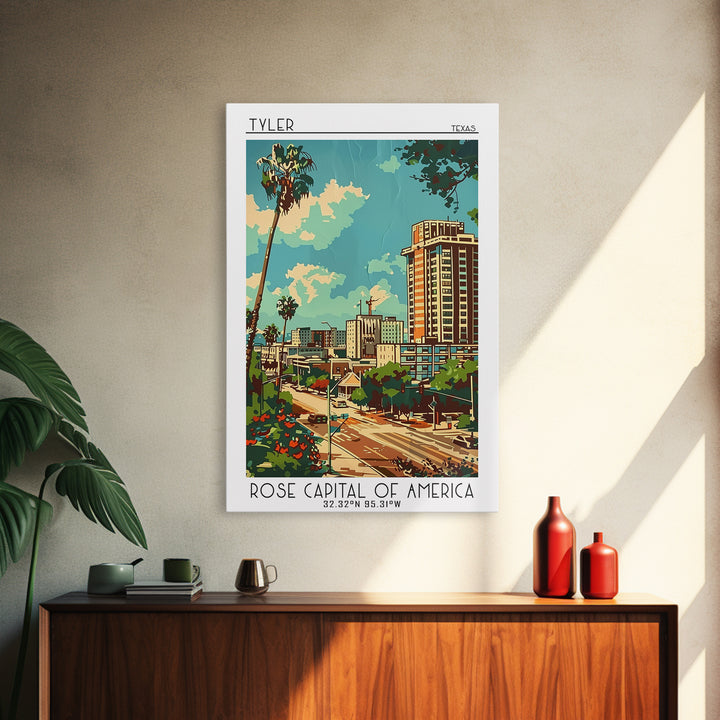 Tyler Travel Poster, Canvas Print, Travel Wall Decor, Minimalist Poster, Poster Print, Travel Decor, Travel Print, Modern Wall Decor