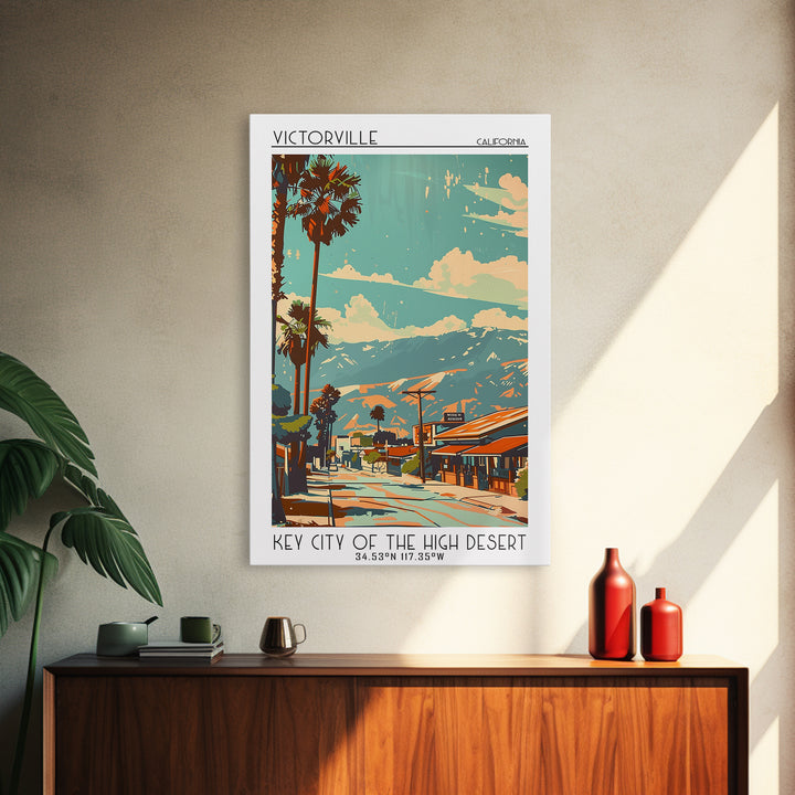 Victorville California Travel Poster, Canvas Print, Vintage Travel Print, City Wall Art, Poster Art, Travel Posters, Vintage Posters
