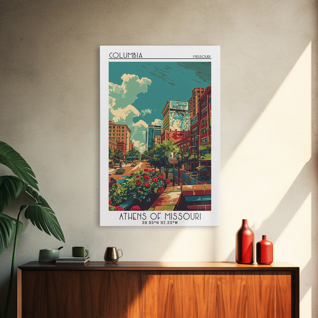 Columbia Travel Poster, Canvas Print, Travel Wall Art, City Wall Art, Travel Prints, City Travel Poster, Art Print, Gallery Wall Set