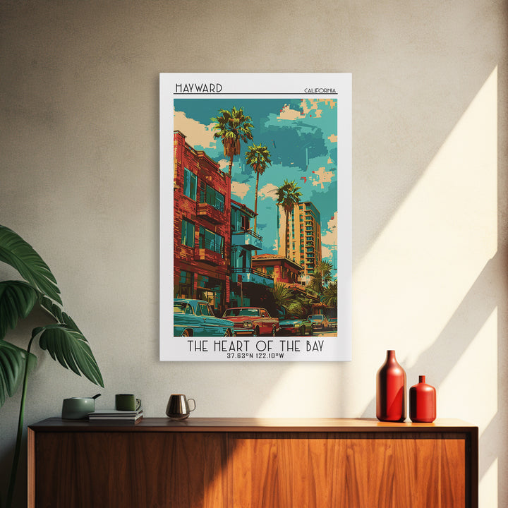 Hayward Travel Poster, Canvas Print, City Art Print, Travel Wall Art, Living Room Wall Art, Poster Art, Travel Decor, Fine Art Print