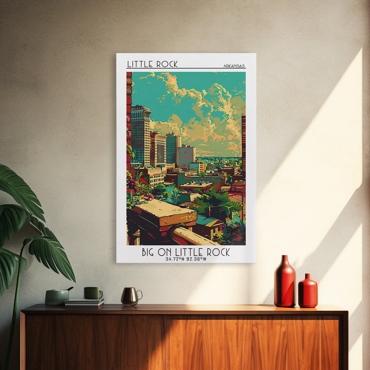 Little Rock Travel Poster, Canvas Print, City Travel Poster, Travel Wall Art, Retro Travel Poster, Retro Travel Print, Travel Prints