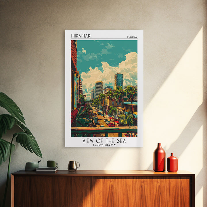 Miramar Travel Poster, Canvas Print, City Travel Poster, Travel Wall Art, Vintage Poster, Fine Art Print, Poster Art, Vintage Travel