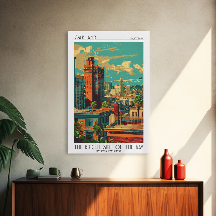Oakland Travel Poster, Canvas Print, City Travel Poster, Travel Wall Art, Vintage Travel Art, Minimalist Poster, Retro Travel Poster