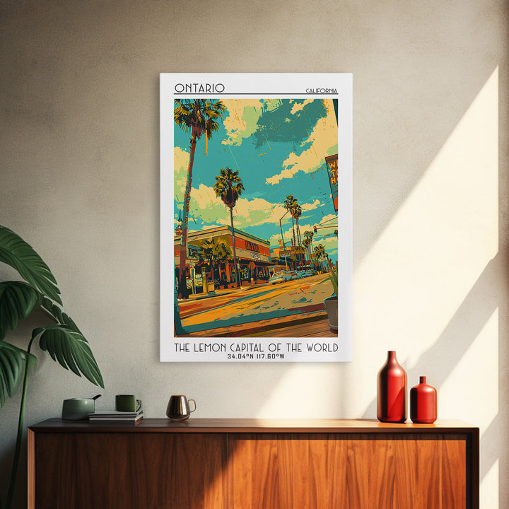 Ontario Travel Poster, Canvas Print, City Travel Poster, Travel Wall Art, Fine Art Print, Living Room Wall Art, Watercolor Cityscape