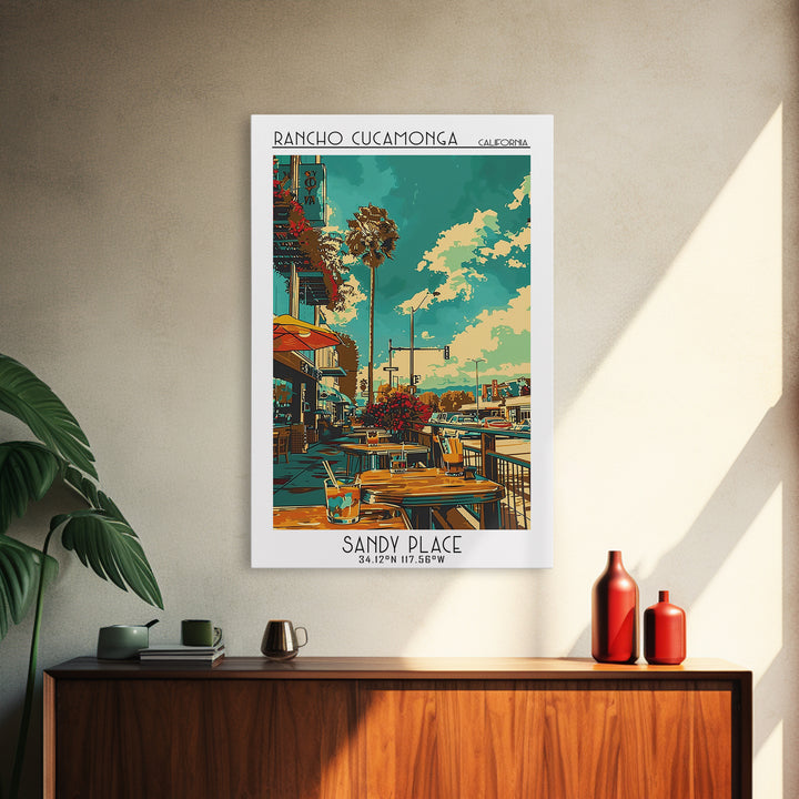 Rancho Cucamonga Travel Poster, Canvas Print, City Travel Poster, Travel Wall Decor, Poster Art, Mid Century Wall Art, Landscape Art