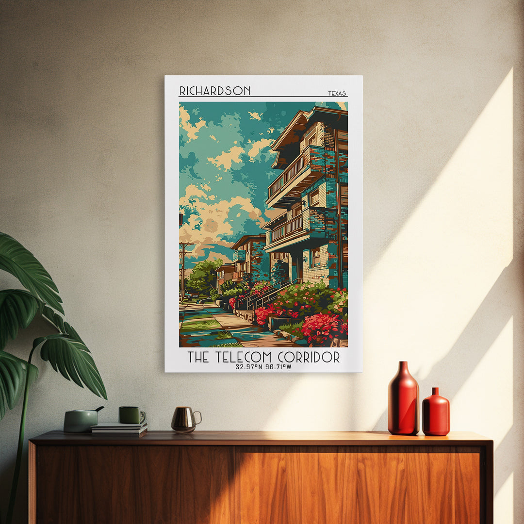 Richardson Travel Poster, Framed Canvas Print, Travel Prints, Landscape Art, Home Office Decor, Poster Art, Poster Print, Home Decor