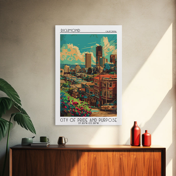 Richmond Travel Poster, Canvas Print, Travel Wall Art, City Wall Art, Vintage Posters, Vintage Travel Art, Wanderlust Gift, Wall Art