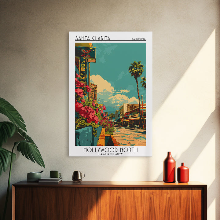 Santa Clarita Travel Poster, Framed Canvas Print, City Travel Poster, Vintage City Poster, Vintage Poster, Wall Art, Wanderlust Gift
