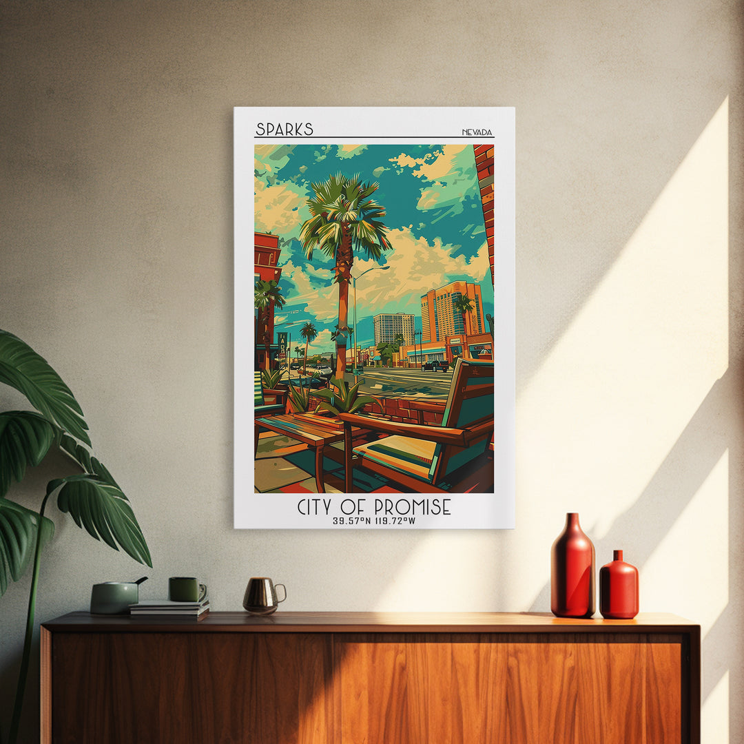 Sparks Travel Poster, Framed Canvas Print, City Travel Poster, Travel Wall Art, Travel Print, City Art Print, Wall Art, Poster Print