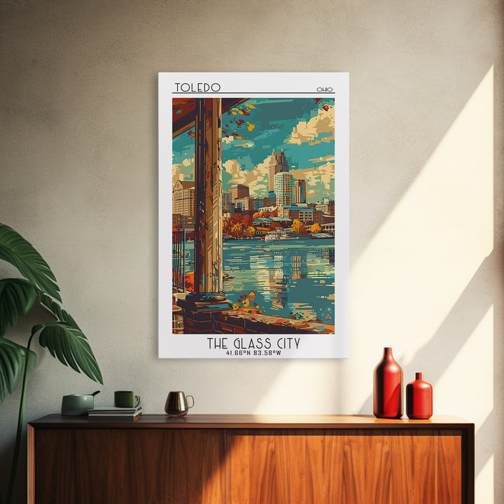 Toledo Travel Poster, Canvas Print, Travel Prints, Landscape Art, Living Room Wall Art, Vintage Travel Art, Wall Art, Vintage Travel