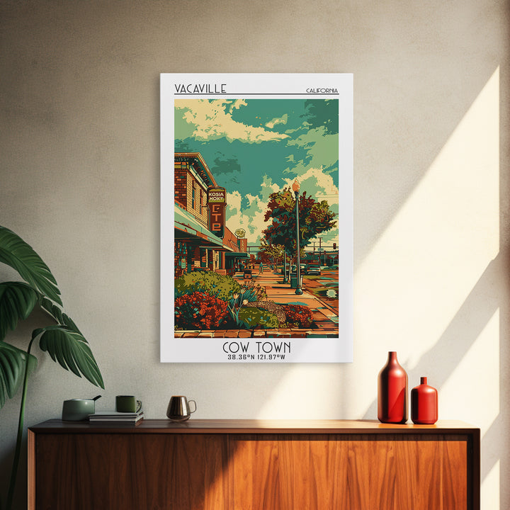 Vacaville Travel Poster, Canvas Print, City Art Print, Travel Wall Art, Travel Posters, Art Print, Retro Wall Art, Home Office Decor