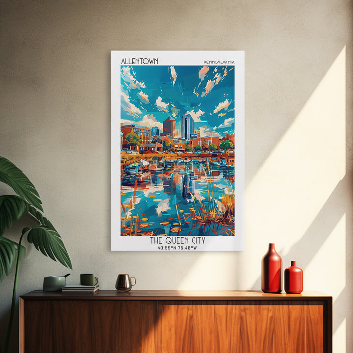 Allen Travel Poster, Canvas Print, Retro Wall Art, Travel Print, Travel Wall Decor, Retro Travel Poster, Colorful Wall Art, Wall Art