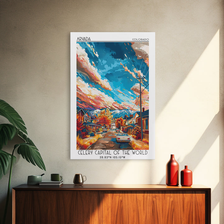 Arvada Travel Poster, Canvas Print, Travel Wall Art, City Wall Art, Vintage City Poster, Retro Travel Print, Poster Print, Art Print