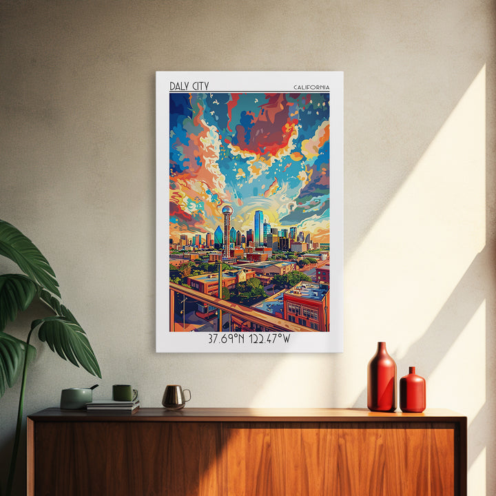 Dallas Travel Poster, Framed Canvas Print, Travel Wall Decor, Minimalist Poster, City Art Print, Travel Art Print, Modern Wall Decor