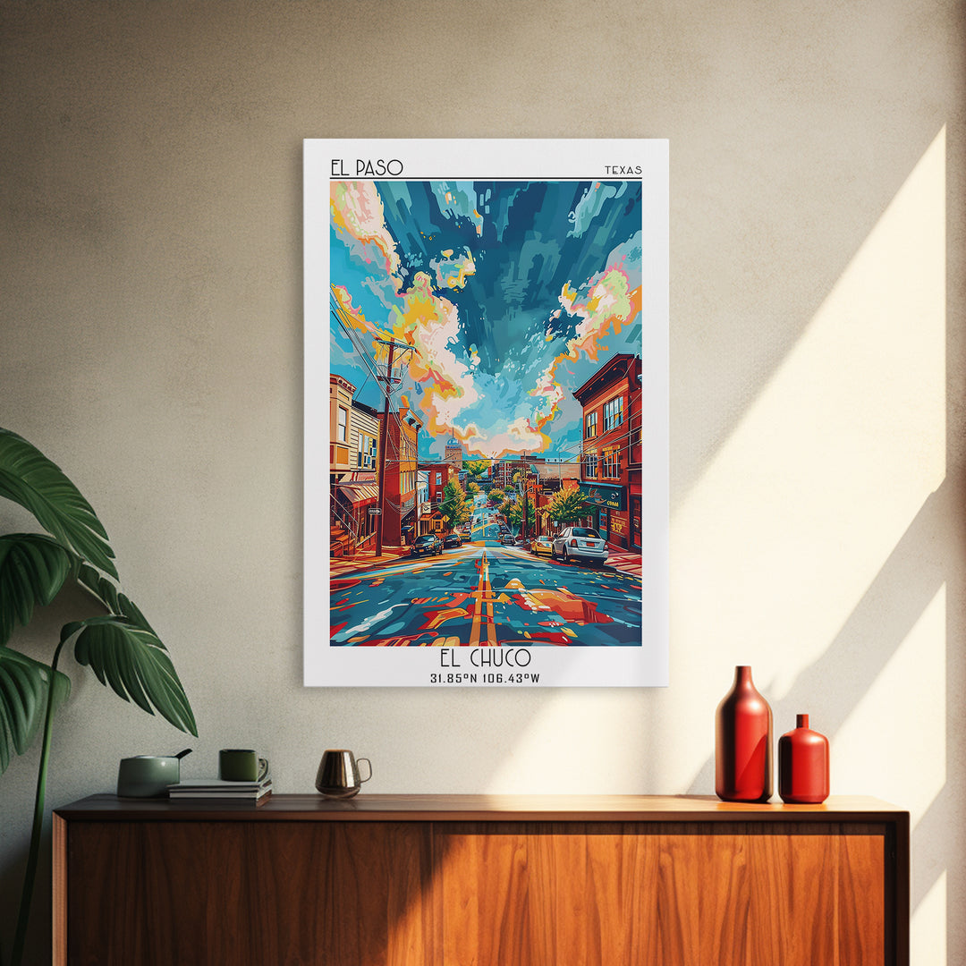 Elizabeth Travel Poster, Canvas Print, Travel Wall Decor, Minimalist Poster, Living Room Wall Art, Travel Decor, Retro Travel Poster