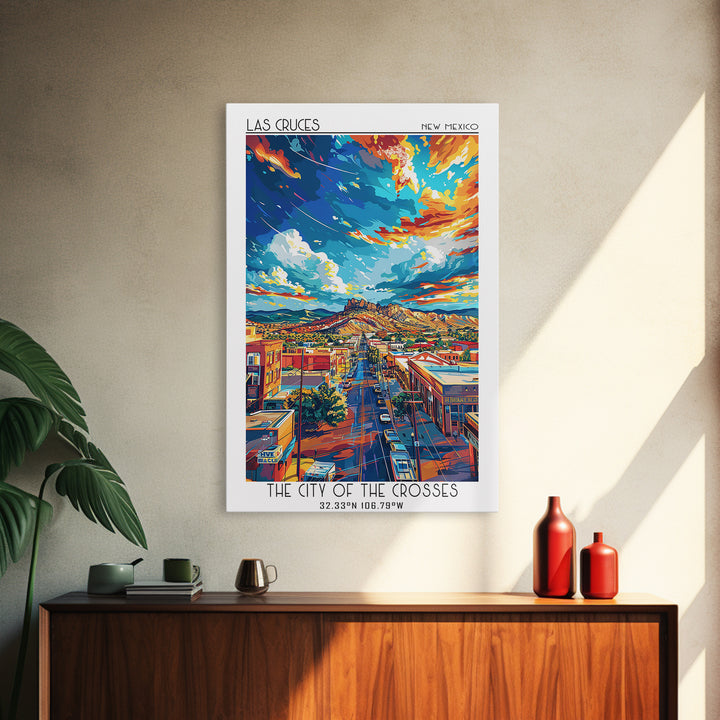 Las Cruces Travel Poster, Canvas Print, Poster Print, Travel Wall Art, City Wall Art, Fine Art Print, City Art Print, Vintage Poster