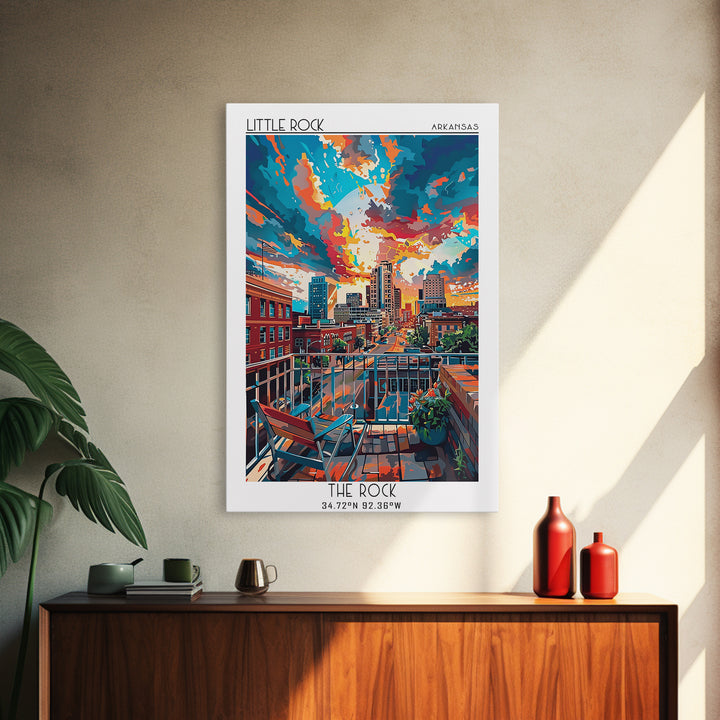 Little Rock Travel Poster, Canvas Print, Vintage Travel Print, City Wall Art, Vintage Travel Art, Wanderlust Gift, Minimalist Poster