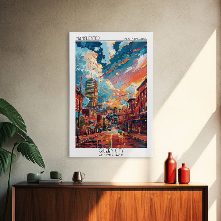 Manchester Travel Poster, Canvas Print, Poster Print, Travel Wall Art, Home Decor, City Art Print, Minimalist Poster, Fine Art Print