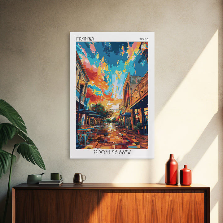 McKinney Travel Poster, Canvas Print, Travel Wall Art, City Wall Art, Art Print, Vintage Travel, Retro Travel Poster, Vintage Poster
