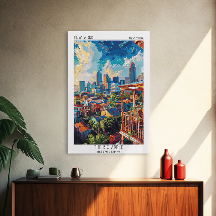 New Orleans Travel Poster, Framed Canvas Print, Poster Print, Travel Wall Art, Wanderlust Gift, Home Office Decor, City Illustration