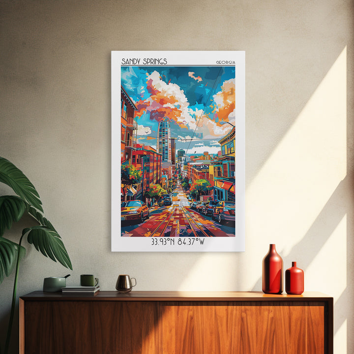 San Mateo Travel Poster, Framed Canvas Print, Vintage Travel Print, City Wall Art, Minimalist Poster, Poster Print, Travel Art Print