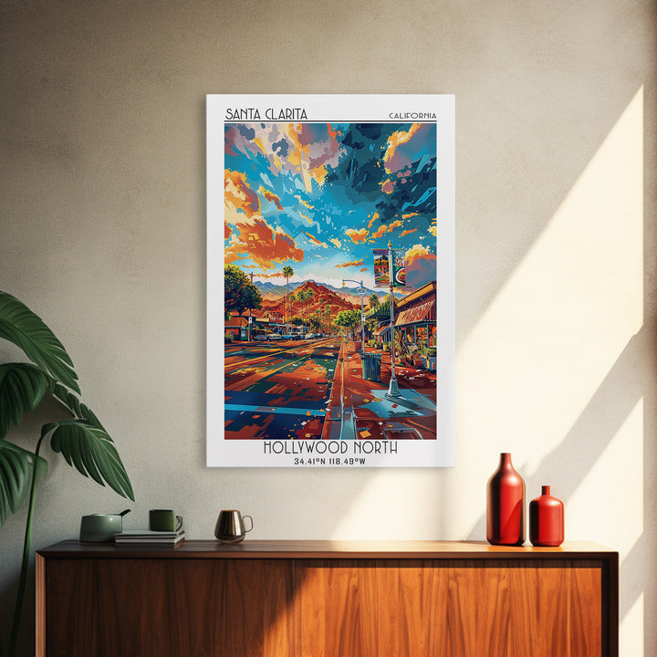 Santa Clarita Travel Poster, Canvas Print, City Art Print, Travel Wall Art, Watercolor Cityscape, Minimalist Poster, Wanderlust Gift