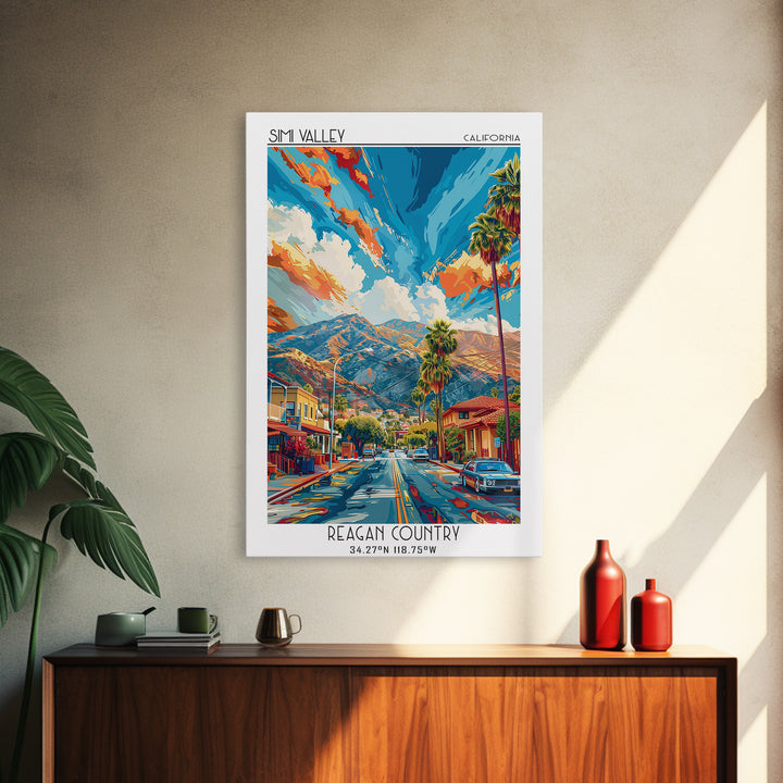 Simi Valley Travel Poster, Canvas Print, Retro Wall Art, Travel Print, Vintage Travel Print, Vintage City Poster, Retro Travel Print
