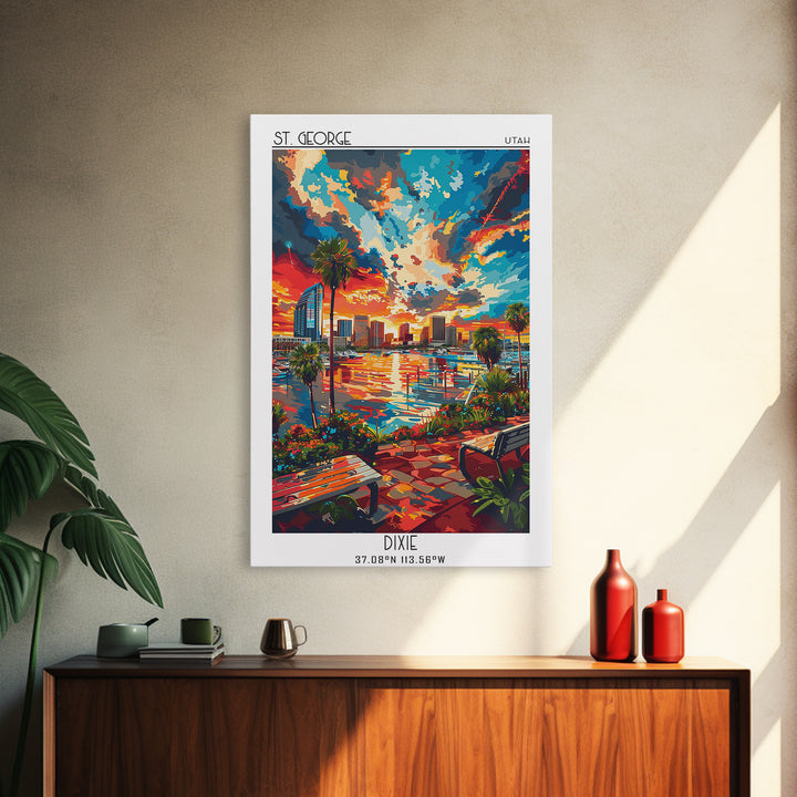 St Petersburg Travel Poster, Framed Canvas Print, Retro Wall Art, Travel Print, Vintage Posters, Vintage City Poster, Vintage Travel