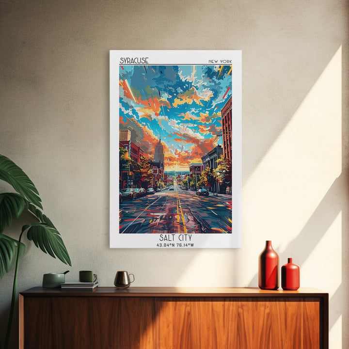 Syracuse Travel Poster, Canvas Print, City Travel Poster, Vintage City Poster, Vintage Travel Print, Poster Print, City Illustration
