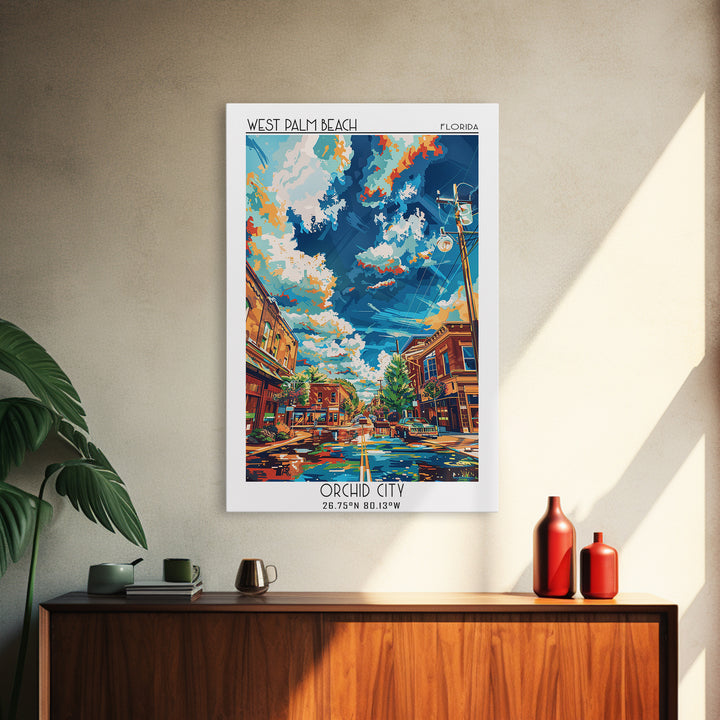 Westminster Travel Poster, Framed Canvas Print, City Travel Poster, Travel Wall Art, Retro Travel Print, Travel Art Print, Art Print