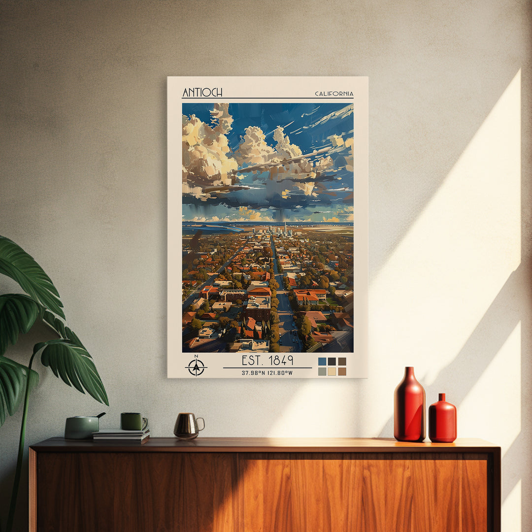 Antioch Travel Poster, Canvas Print, Poster Print, Travel Wall Art, Retro Wall Art, Vintage Poster, Travel Print, City Travel Poster