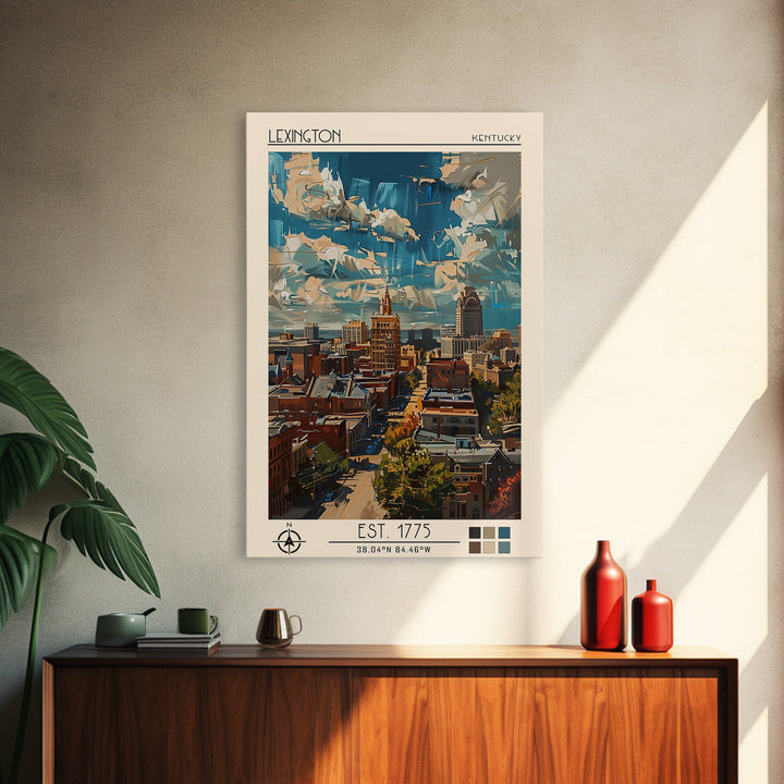Lexington Travel Poster, Canvas Print, Travel Wall Decor, Minimalist Poster, Living Room Wall Art, Wanderlust Gift, Gallery Wall Set