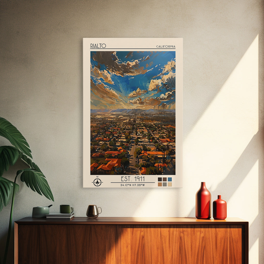 Rialto Travel Poster, Canvas Print, Travel Wall Art, City Wall Art, Minimalist Poster, Wall Art, Vintage Travel Art, Wanderlust Gift