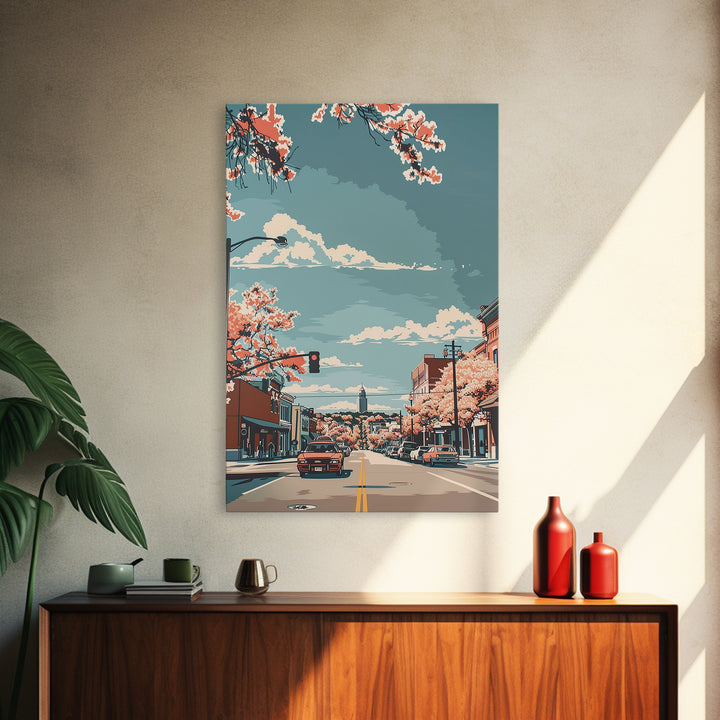 Abilene Travel Poster, Framed Canvas Print, Travel Wall Art, City Wall Art, Minimalist Poster, Travel Wall Decor, City Travel Poster