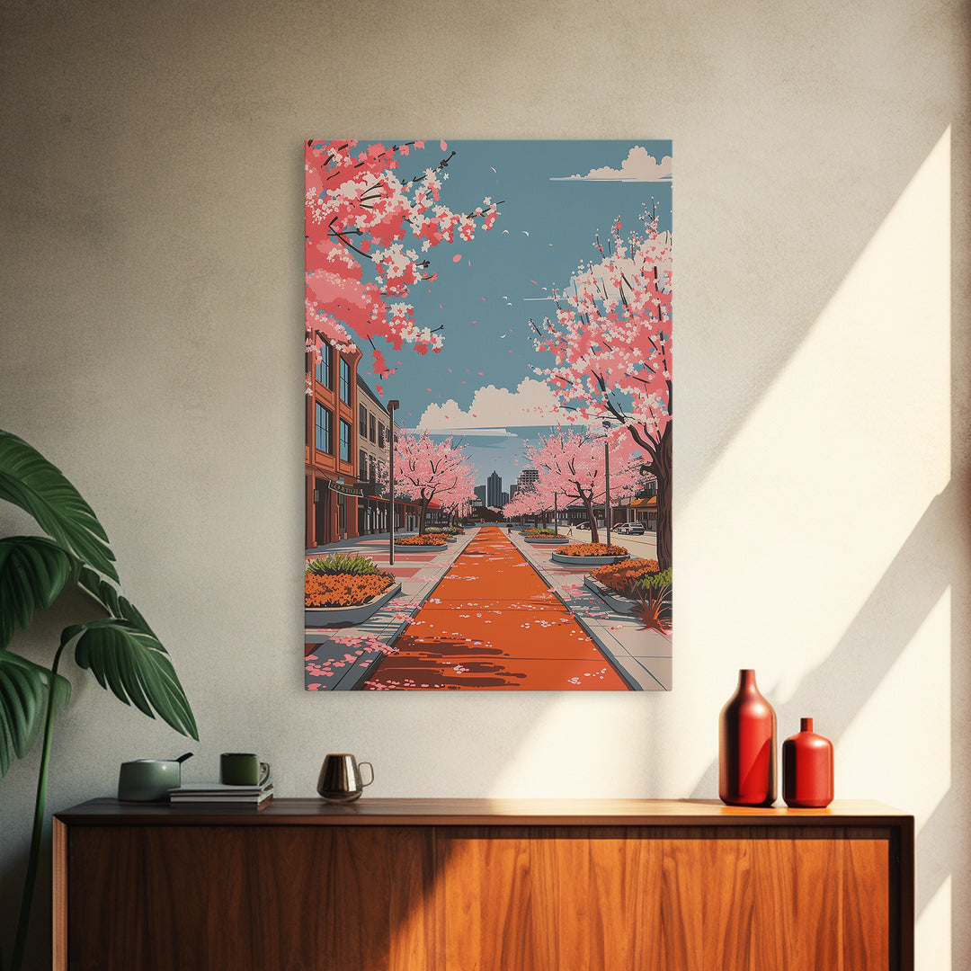 Allen Travel Poster, Canvas Print, City Travel Poster, Travel Wall Art, Landscape Art, Art Print, Travel Decor, Mid Century Wall Art