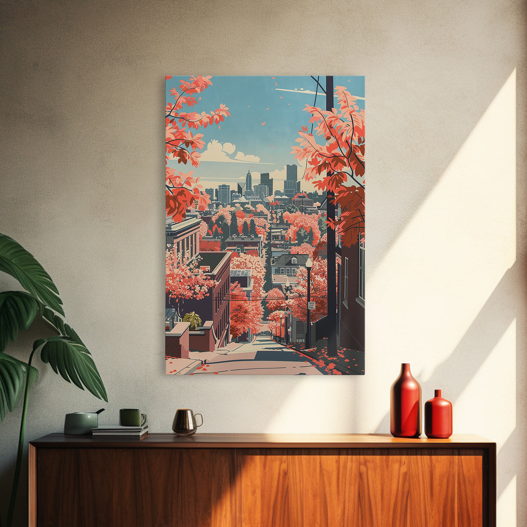 Ann Arbor Travel Poster, Framed Canvas Print, City Travel Poster, Vintage City Poster, Poster Print, Vintage Posters, Retro Wall Art