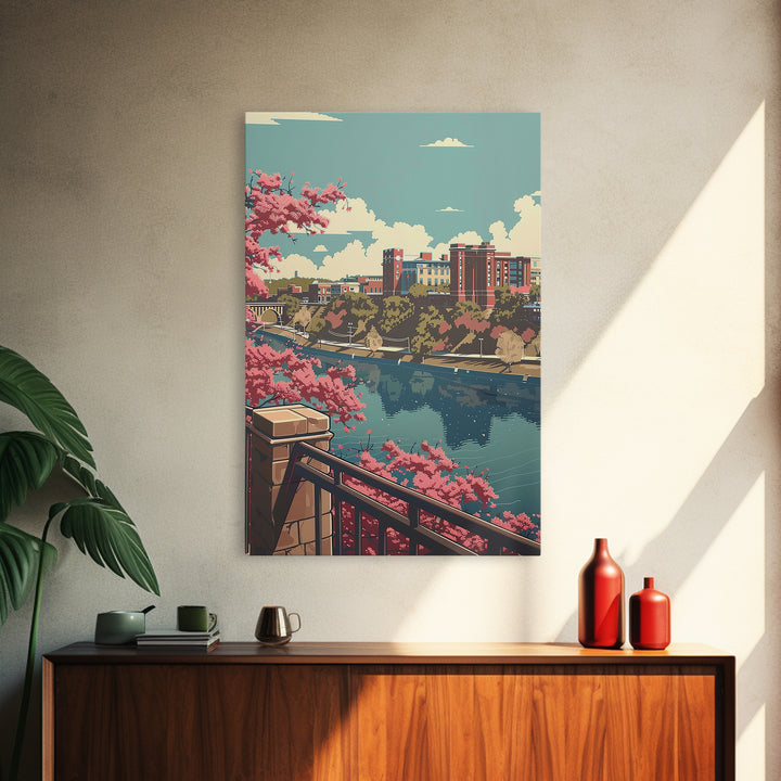 Augusta Travel Poster, Framed Canvas Print, Poster Print, Travel Wall Art, City Travel Poster, Modern Wall Decor, Retro Travel Print