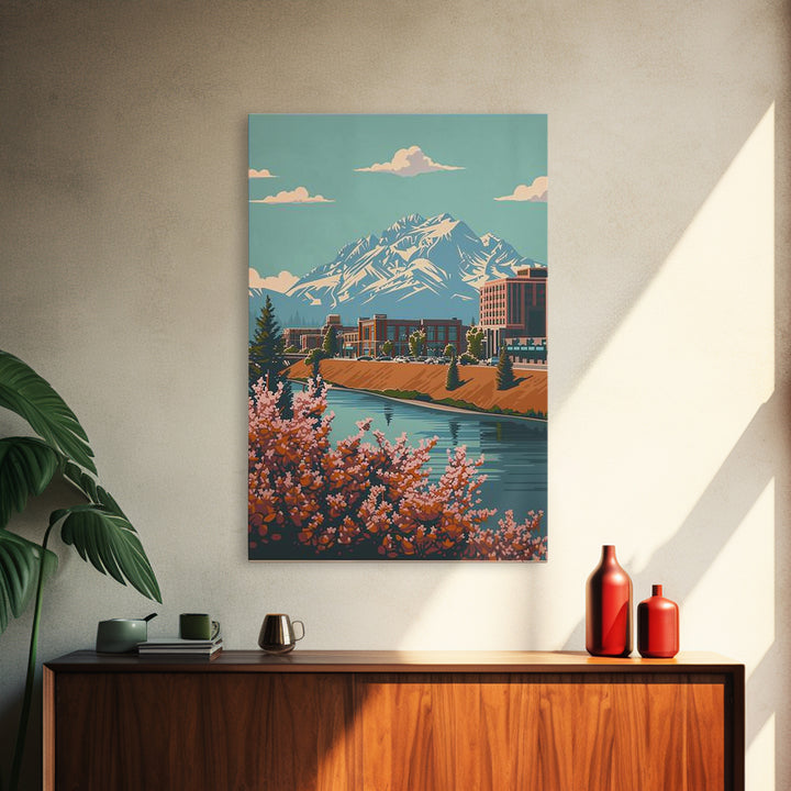 Aurora Travel Poster, Canvas Print, Poster Print, Travel Wall Art, Retro Travel Print, Minimalist Poster, Home Decor, Retro Wall Art
